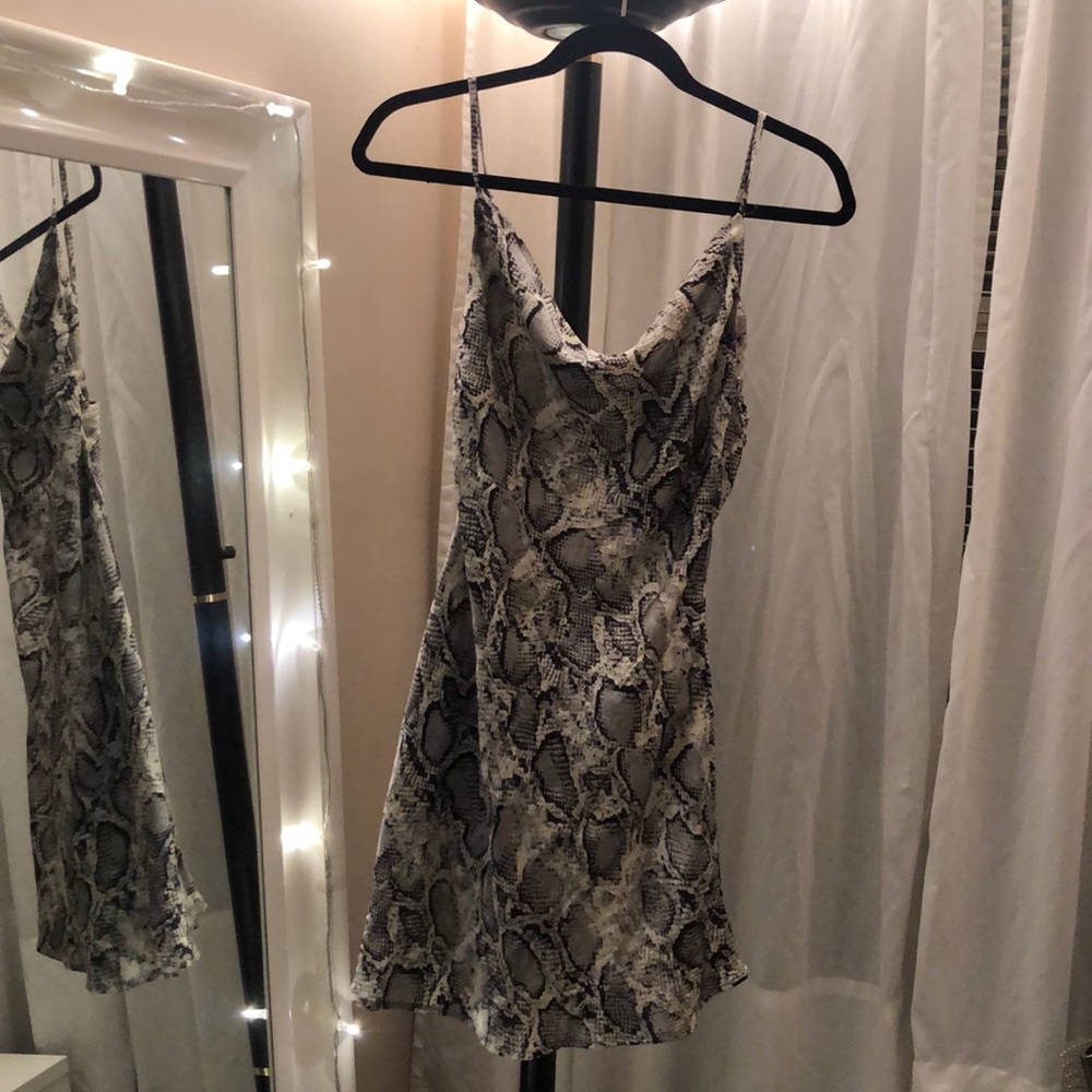 Crepe Snake Print Dress